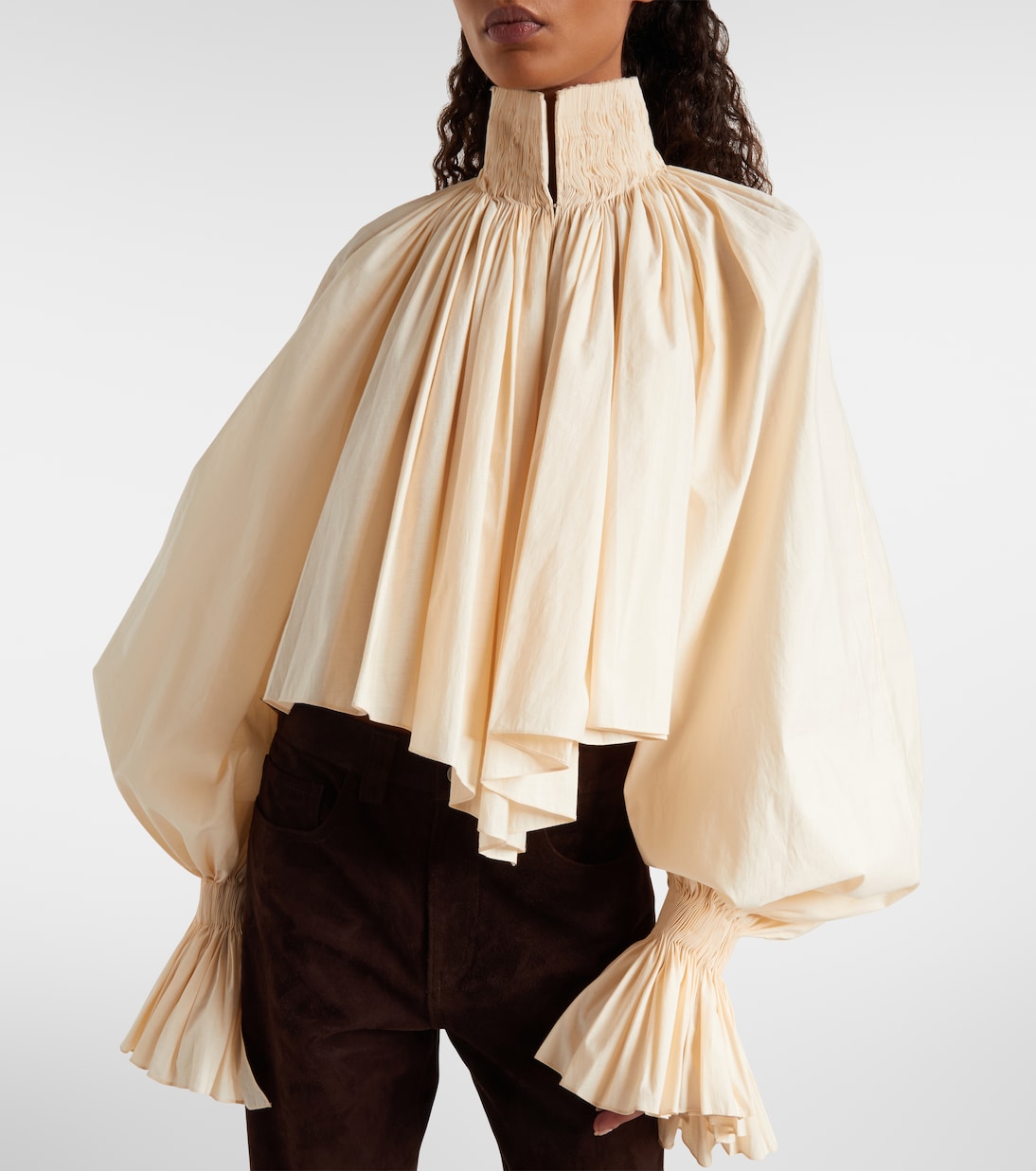 Durer cotton-blend blouse | Khaite