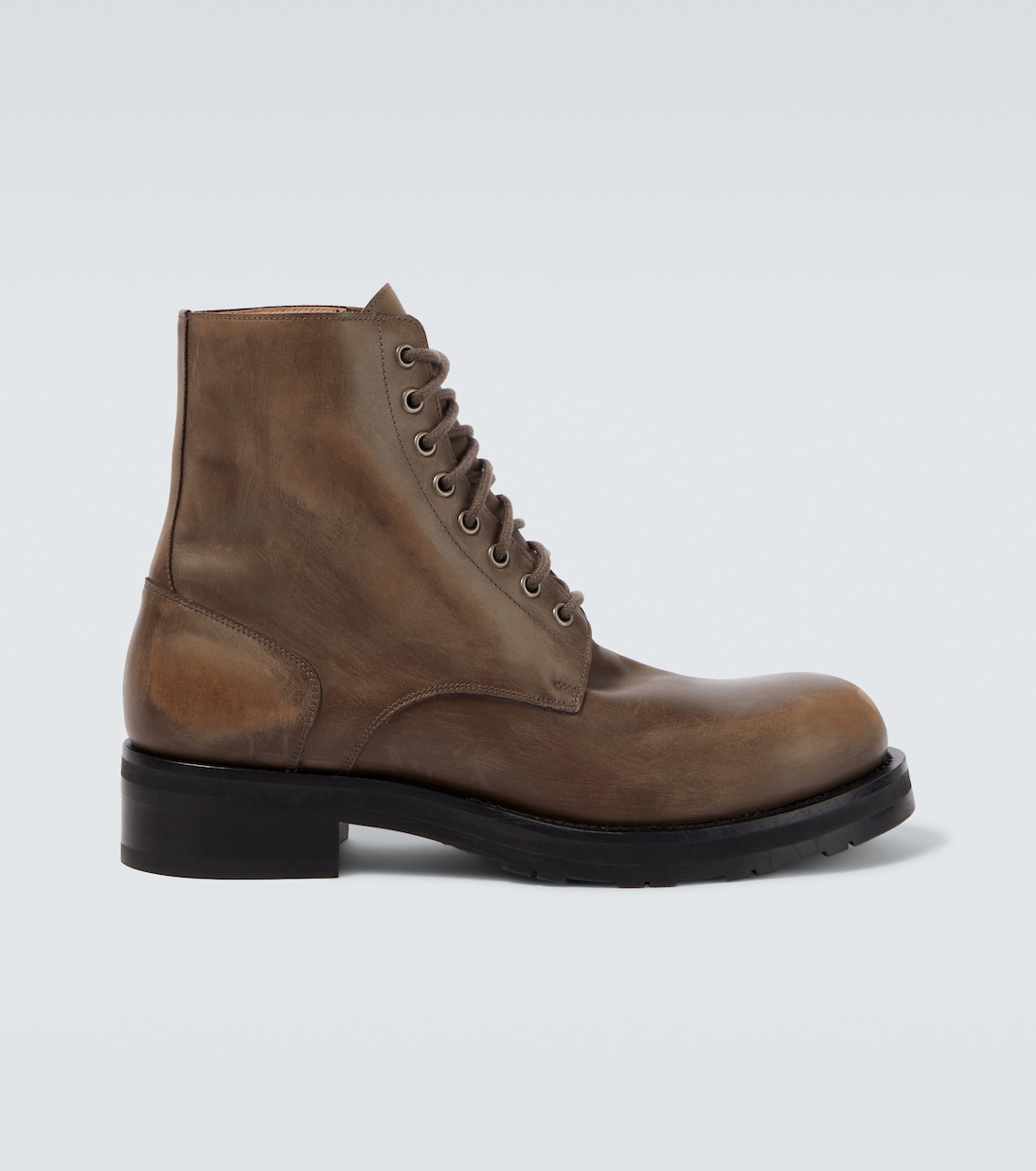 Distressed leather combat boots | The Row