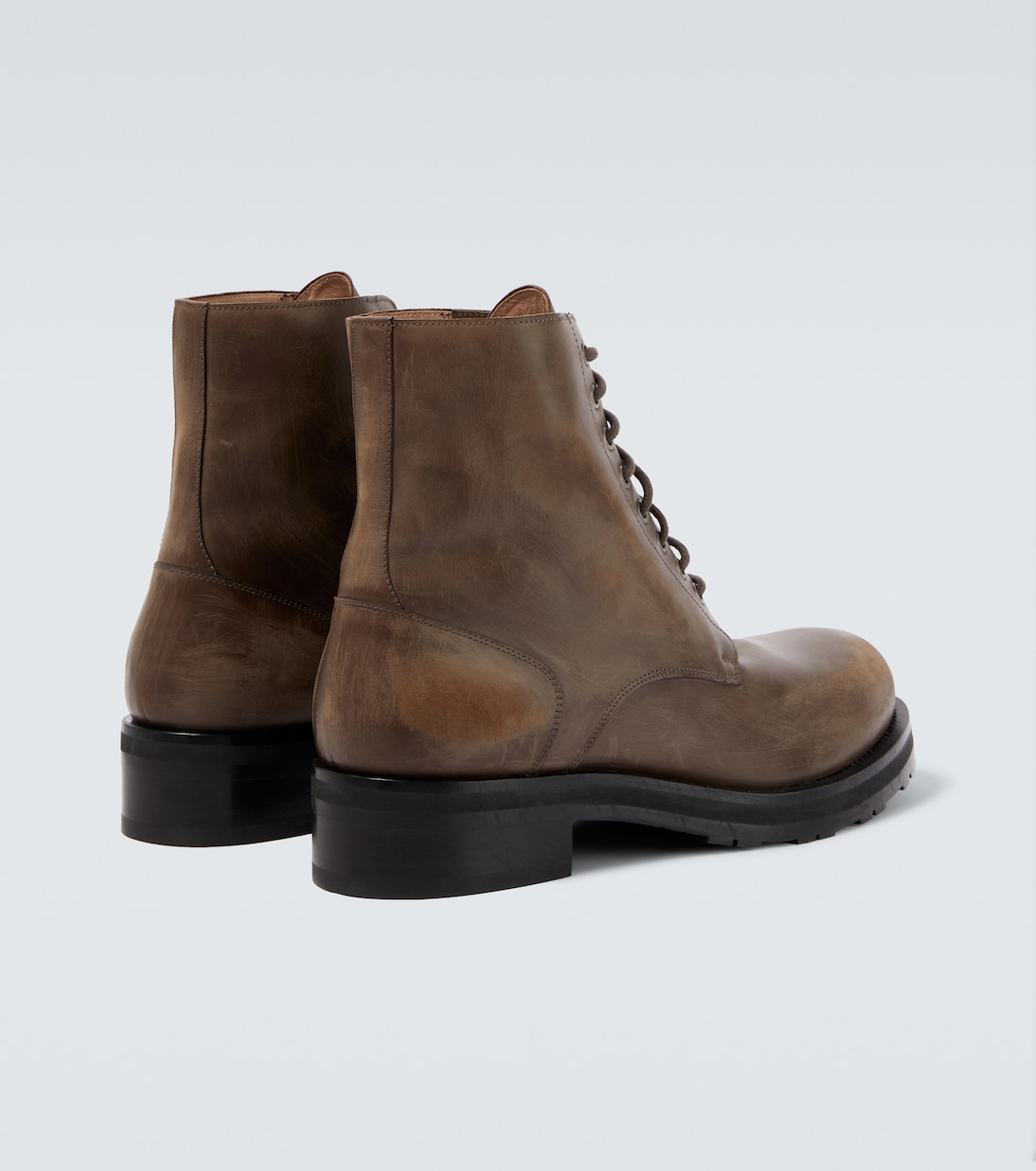 Distressed leather combat boots | The Row
