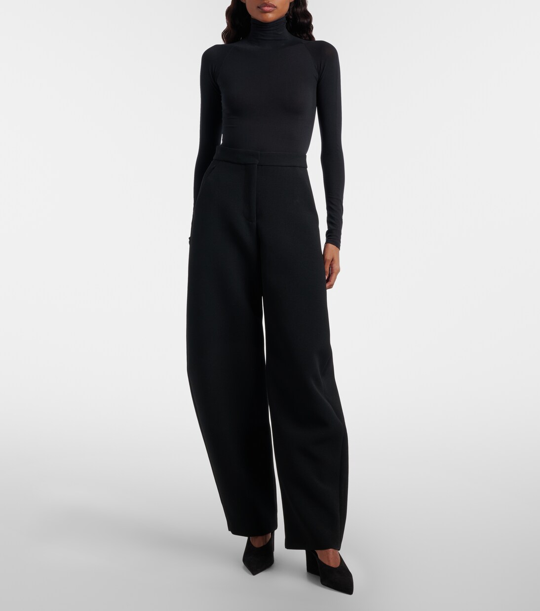 Wool-blend barrel-leg pants | Alaïa