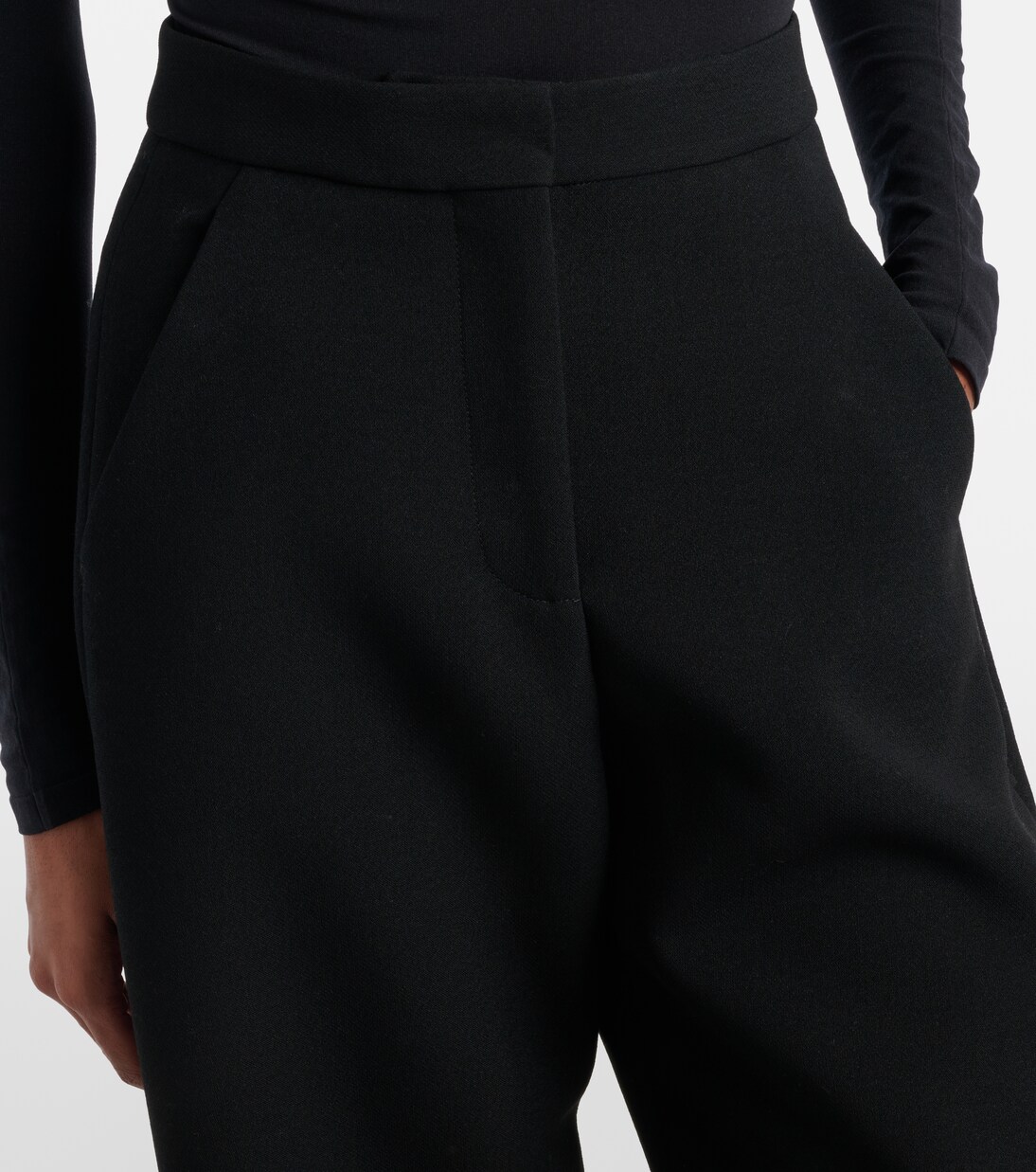 Wool-blend barrel-leg pants | Alaïa
