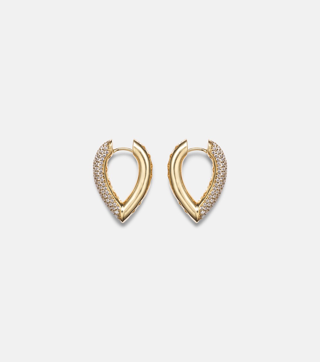 Drop Link Medium 18kt gold earrings with diamonds | Engelbert