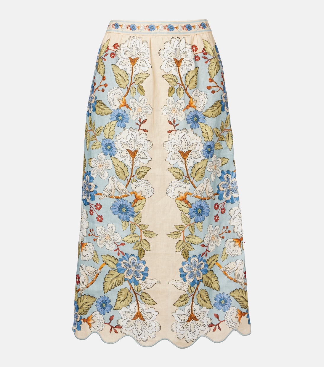 Floral linen midi skirt | Farm Rio