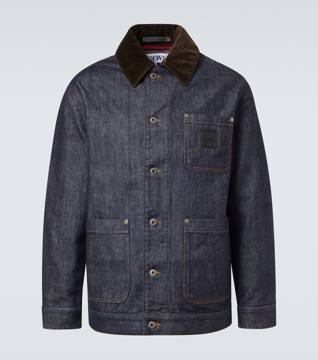 Corduroy-trimmed denim jacket | Loewe