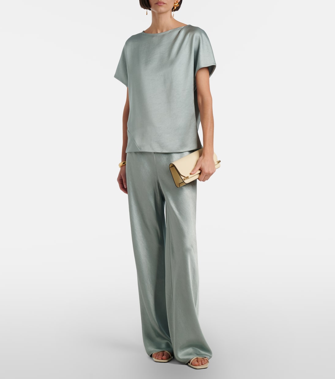 Satin wide-leg pants | Vince