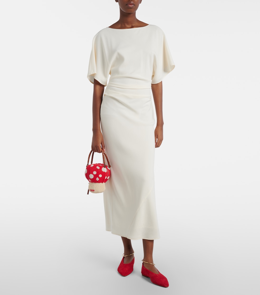 Shroom Mini beaded top-handle bag | Staud