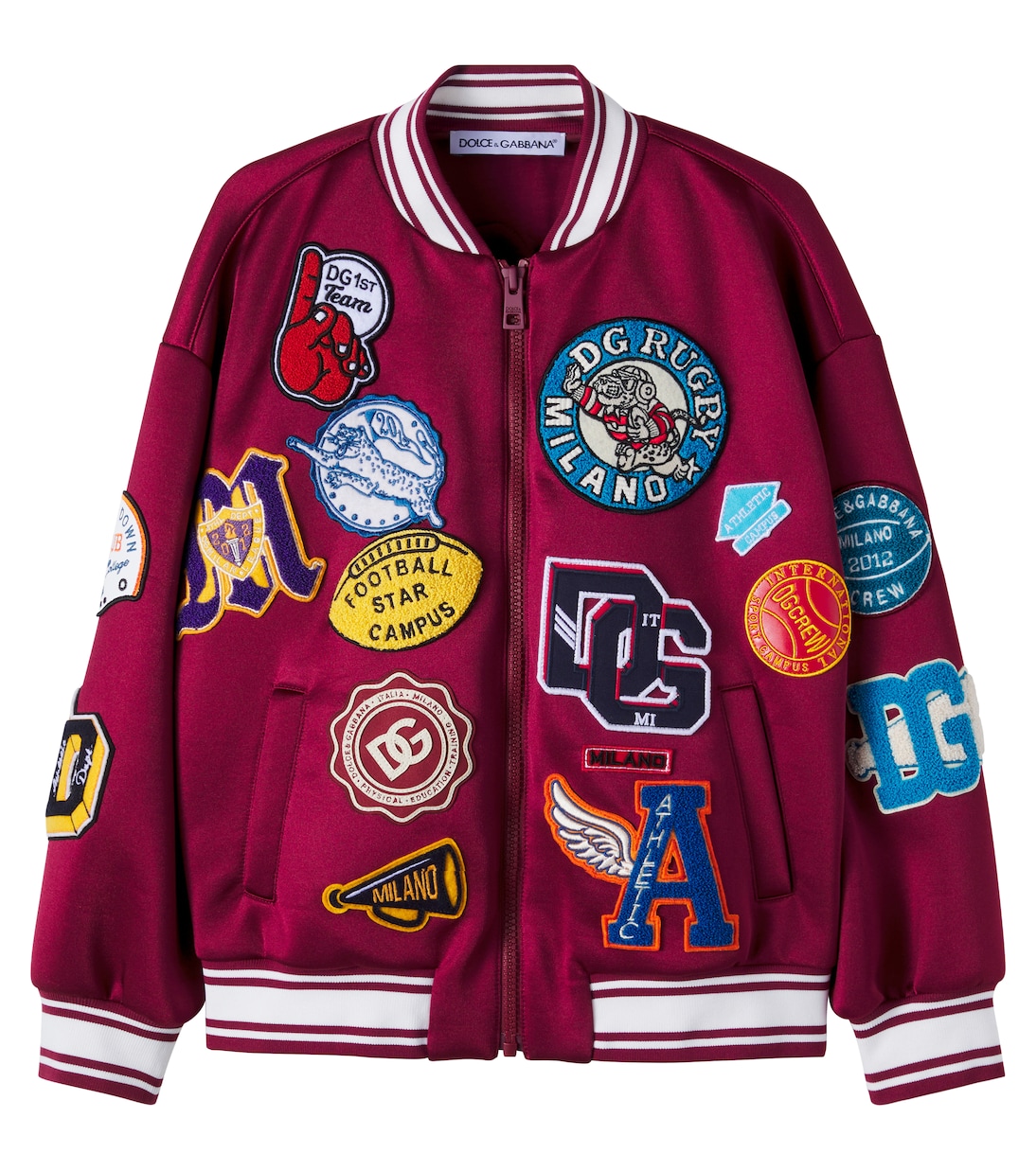 Chaqueta varsity con parche y DG | Dolce&Gabbana Kids