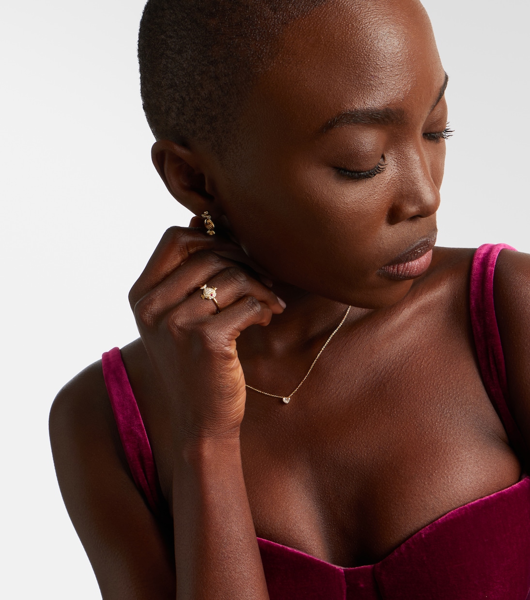 Bague Petit Poisson en or 18 ct, diamants et rubis | Yvonne Léon