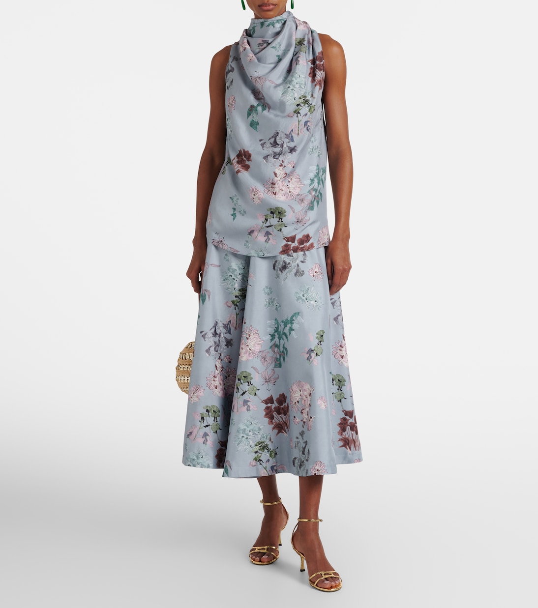 Varda floral silk midi skirt | Altuzarra
