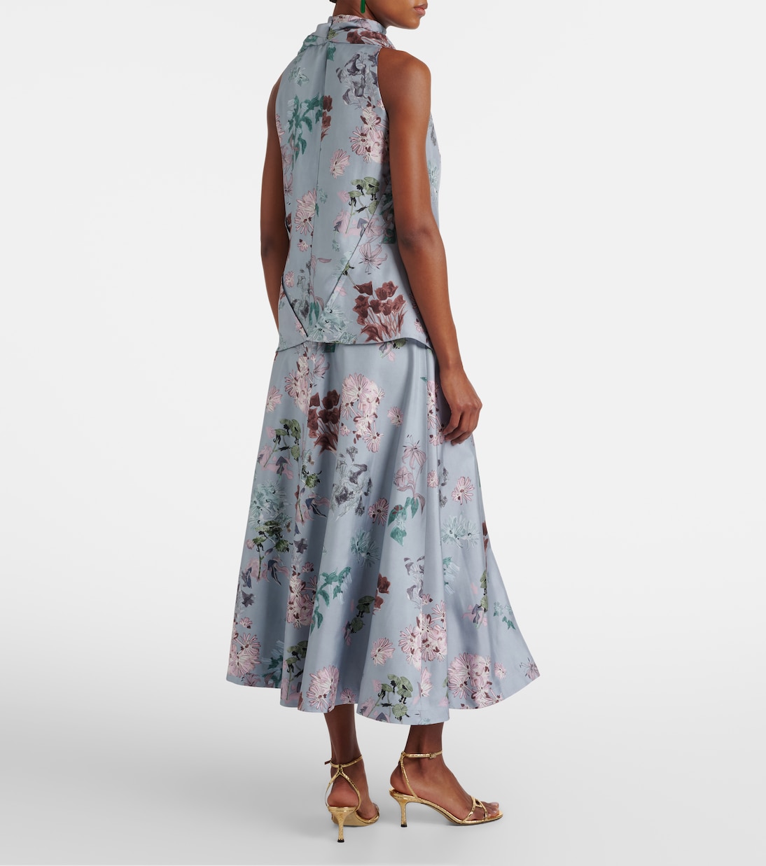 Varda floral silk midi skirt | Altuzarra
