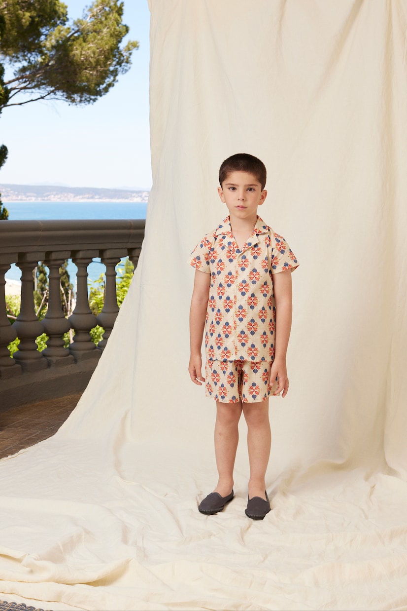 Ensemble chemise et short Coast imprimé en coton | Bebe Organic