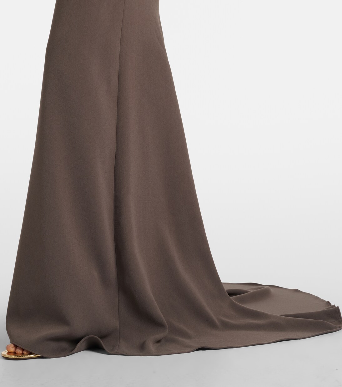 Alia strapless satin and crêpe gown | Solace London