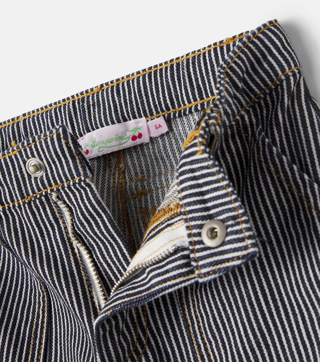 Jingle striped wide-leg jeans | Bonpoint