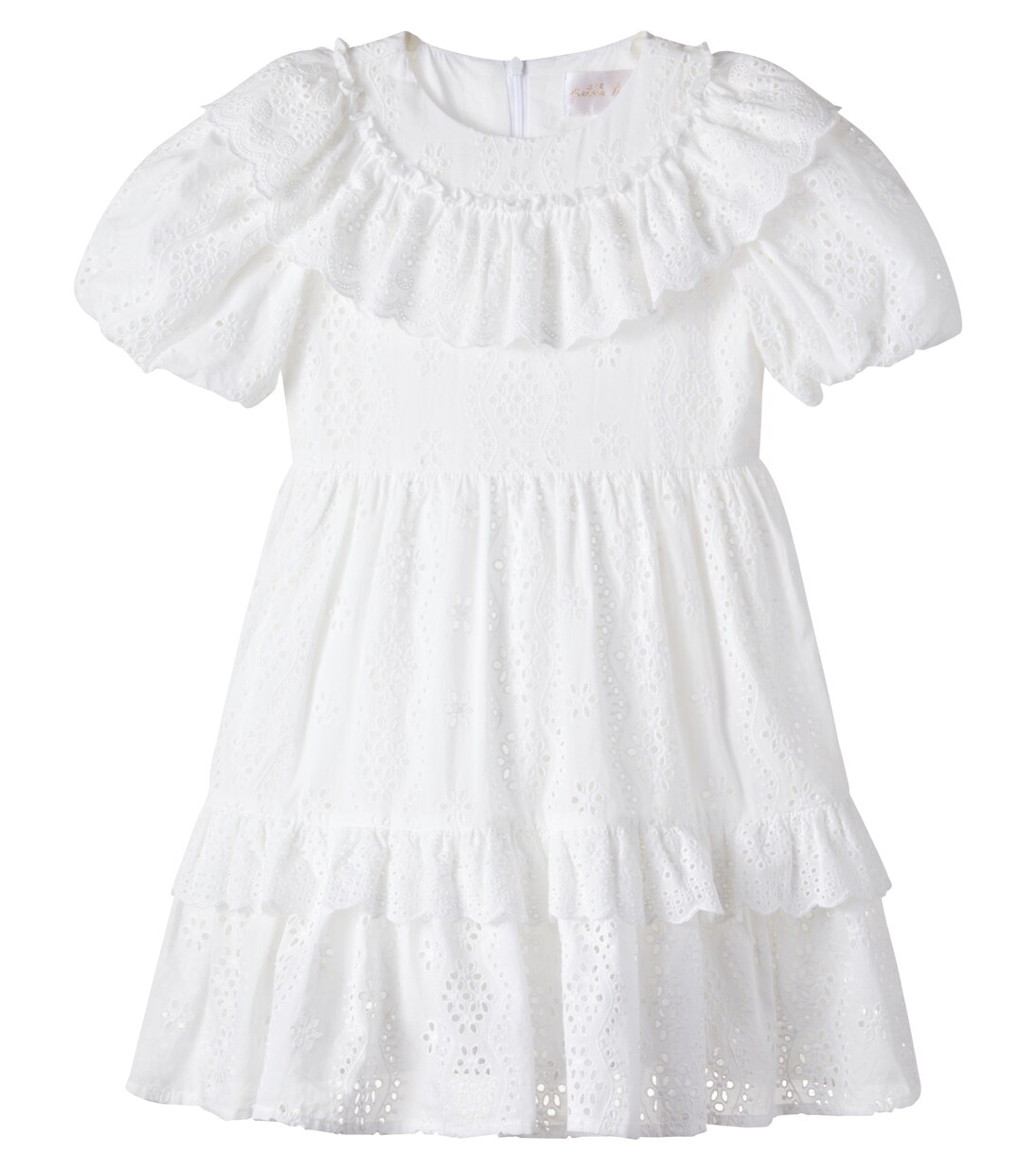 Broderie anglaise ruffled cotton dress | Petite Amalie  
