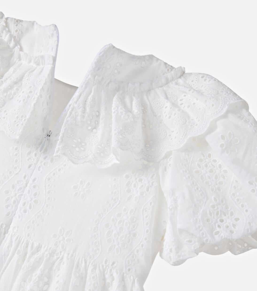 Broderie anglaise ruffled cotton dress | Petite Amalie  