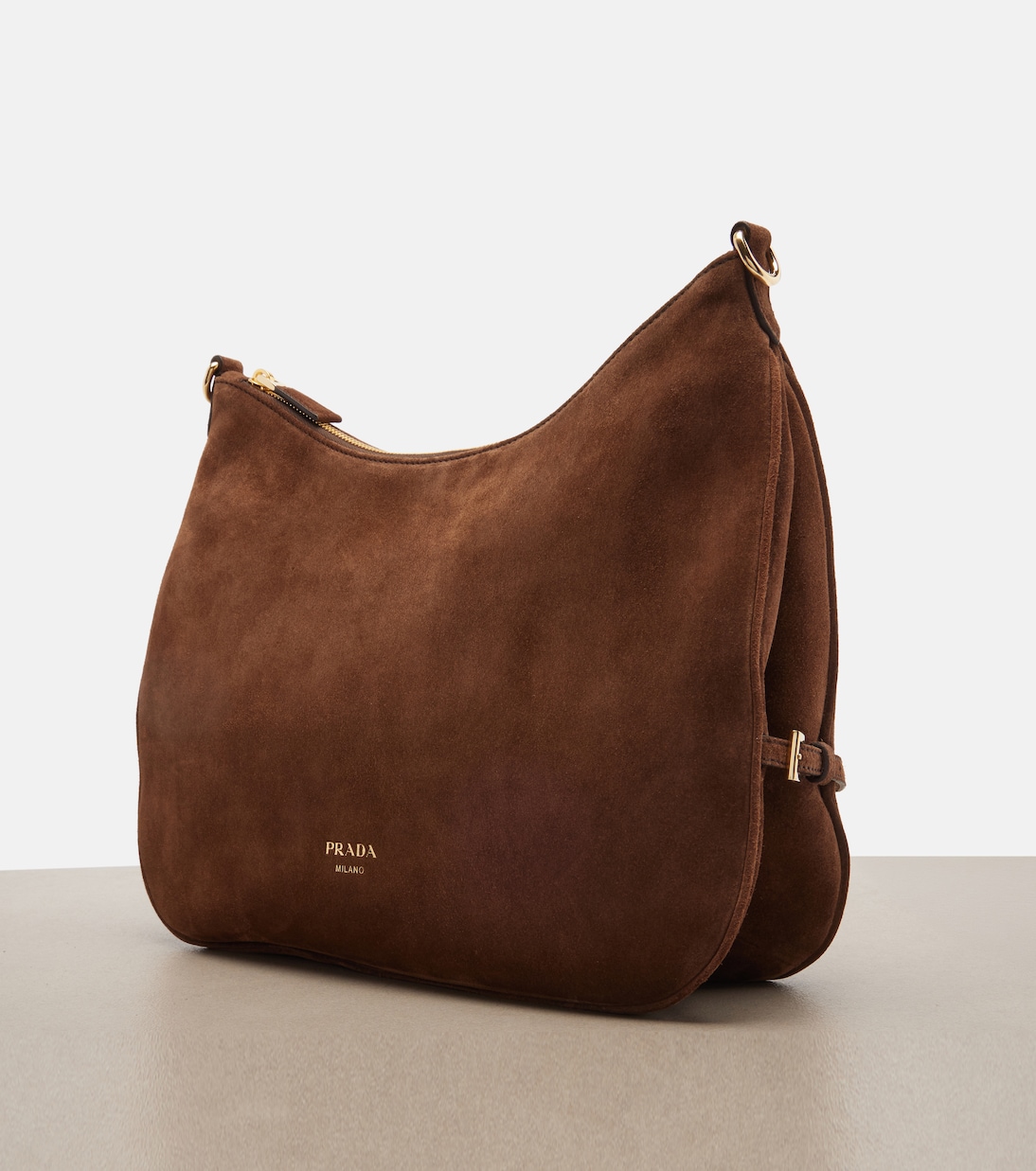 Prada Aimée Large suede shoulder bag | Prada