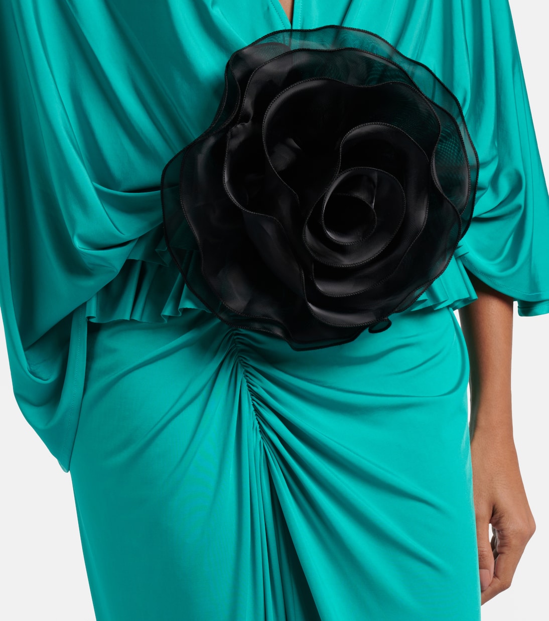 Floral-appliqué jersey maxi dress | Jacques Wei