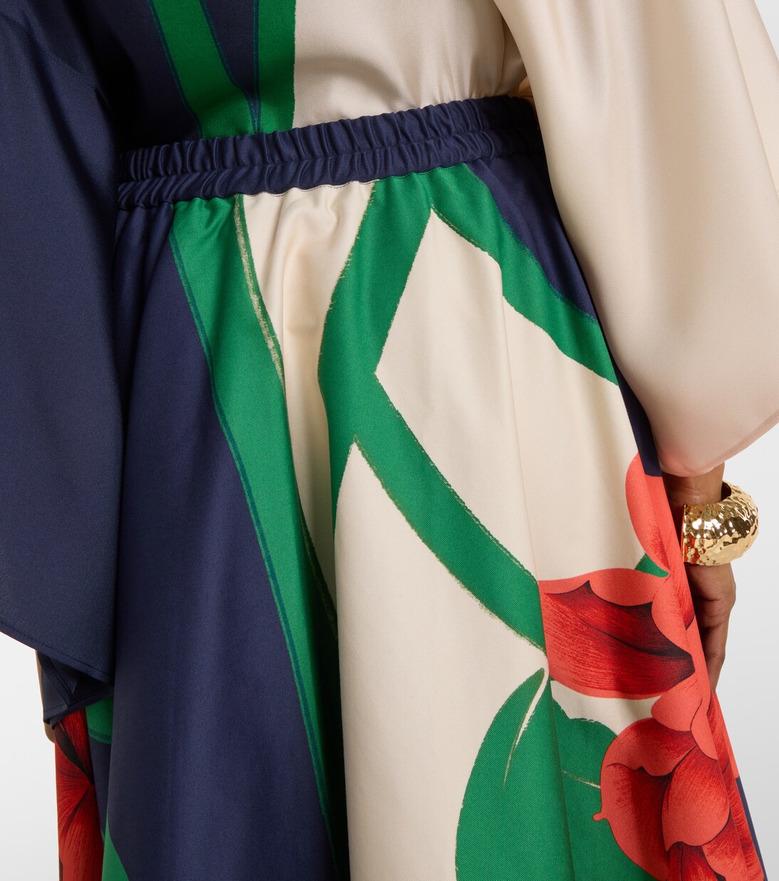 Falda midi Ballerina de algodón floral | La DoubleJ