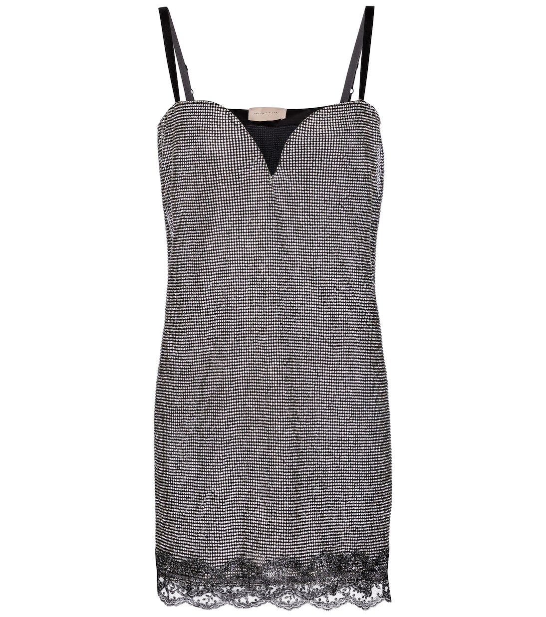 Minikleid mit Kristallen und Spitze | Christopher Kane