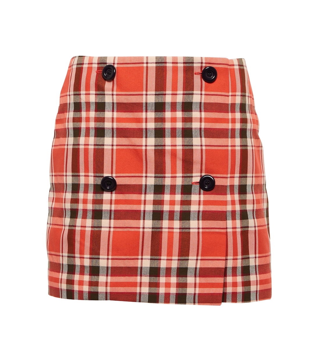 Minifalda en mezcla de algodón a cuadros | Acne Studios