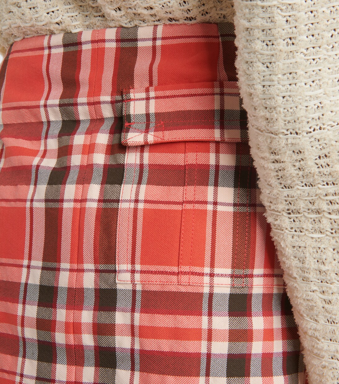 Minifalda en mezcla de algodón a cuadros | Acne Studios