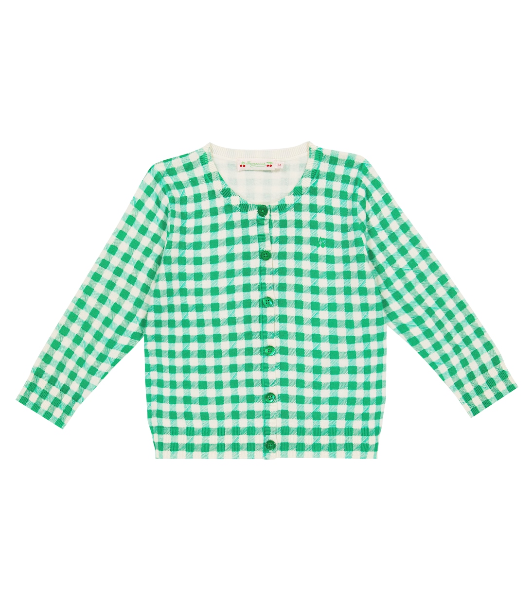 Cardigan Aversa en coton à carreaux vichy | Bonpoint