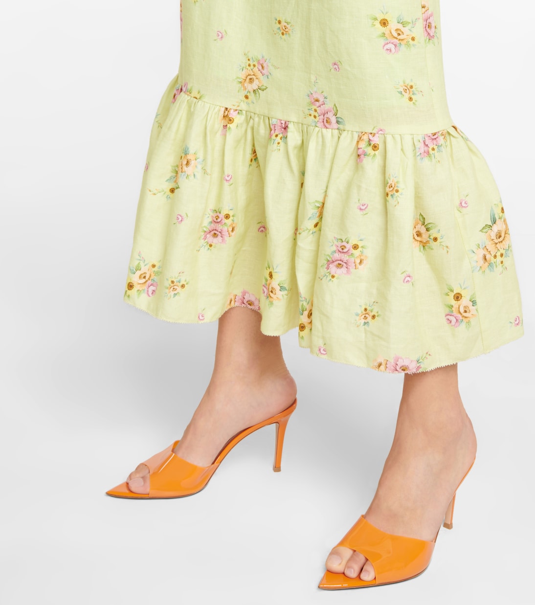 Pantoletten Elle 85 mit Leder | Gianvito Rossi