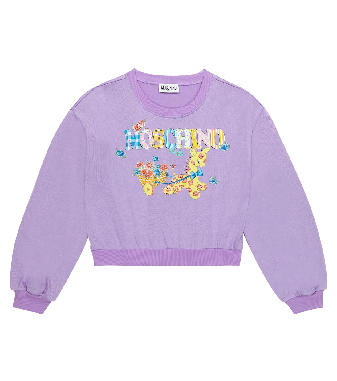 Sudadera en mezcla de algodón estampada | Moschino Kids