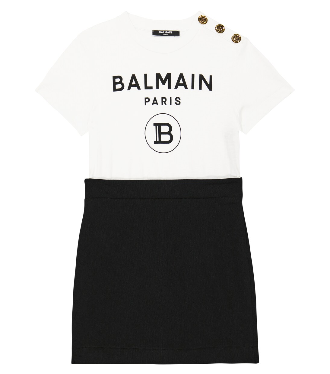Belted silk dress | Balmain Kids