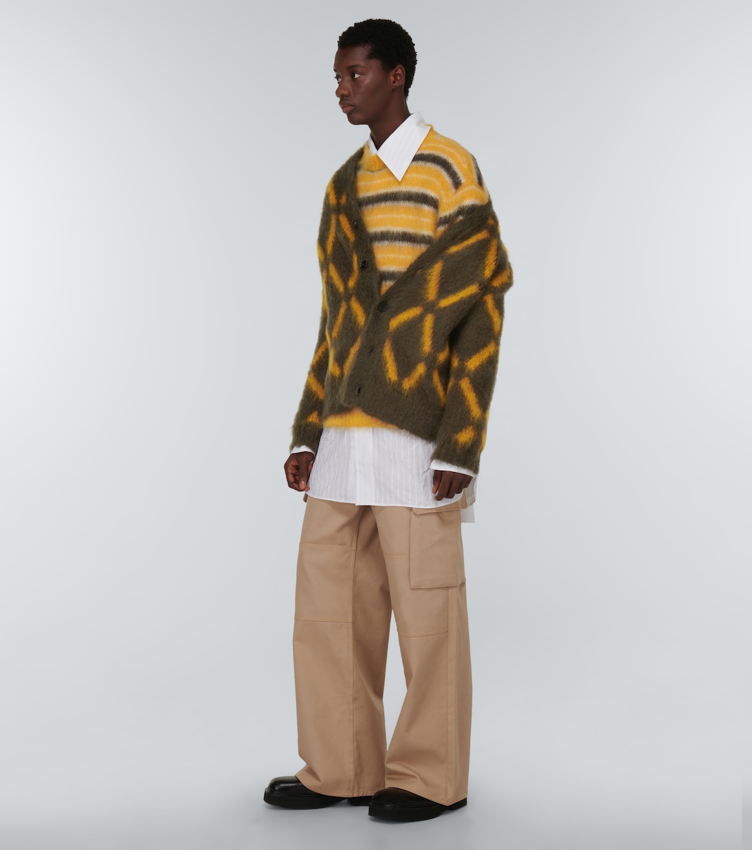 Intarsia mohair-blend cardigan | Marni