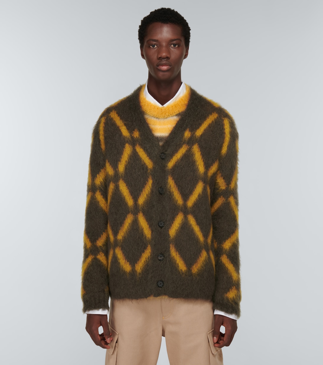 Intarsia mohair-blend cardigan | Marni