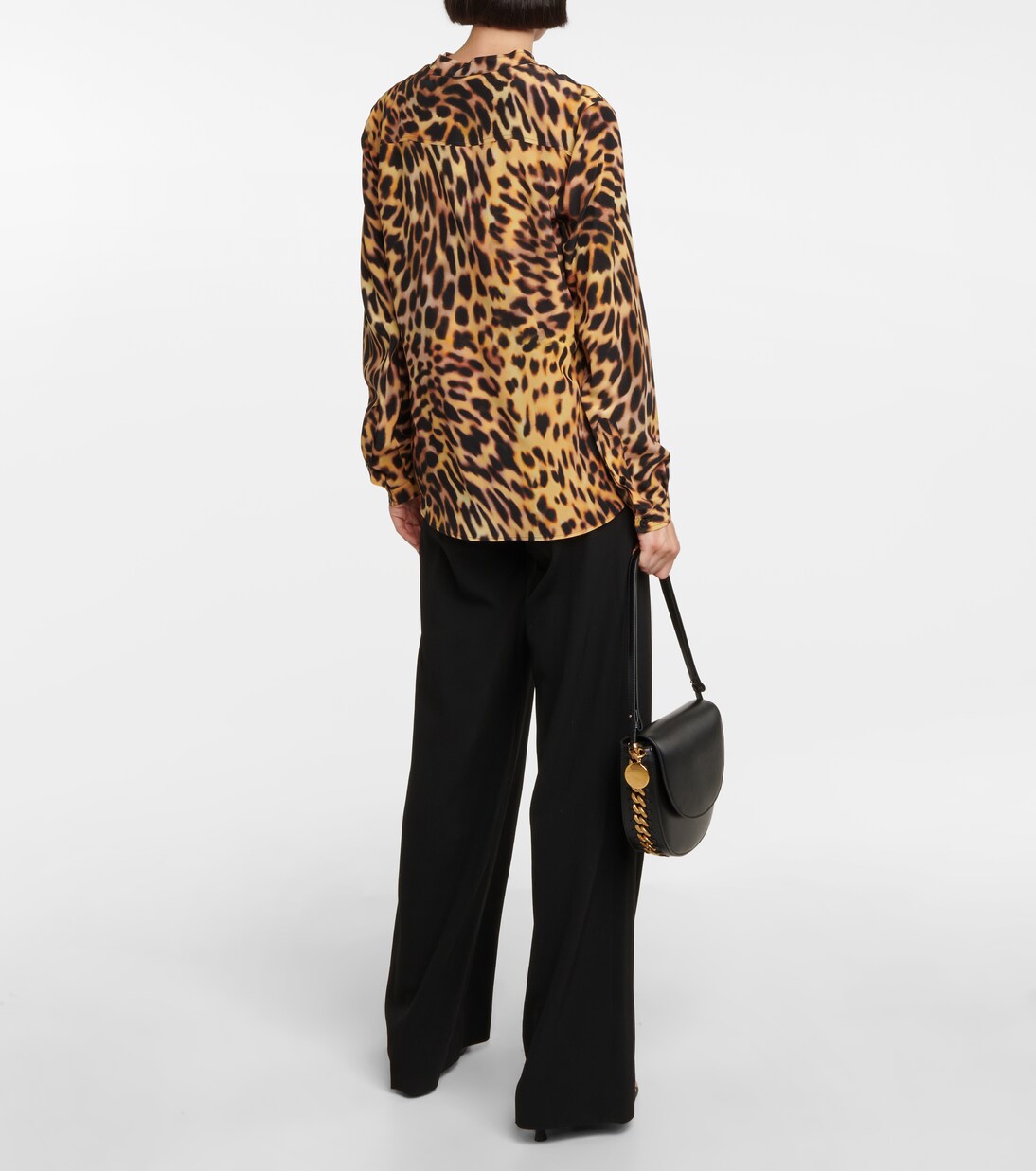 Blouse en soie à motif guépard | Stella McCartney