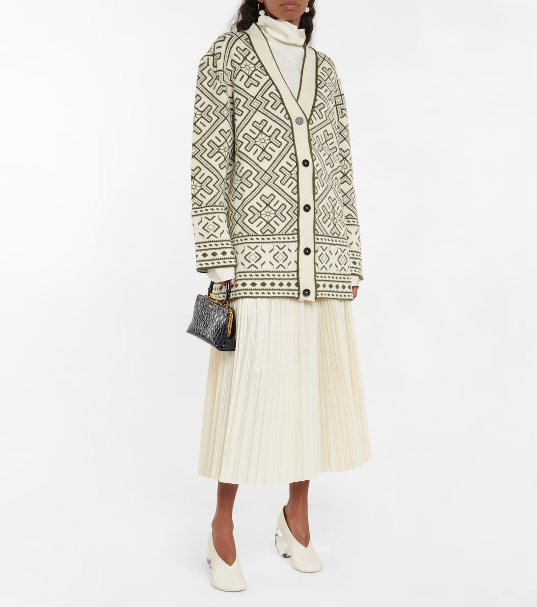 Cardigan aus Jacquard-Strick | Jil Sander