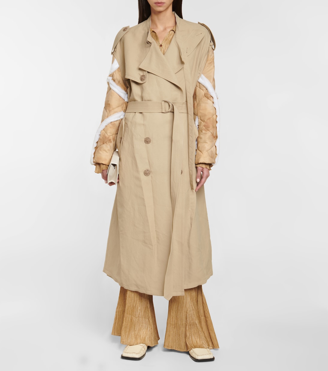 Trench coat with quilted sleeves | Acne Studios