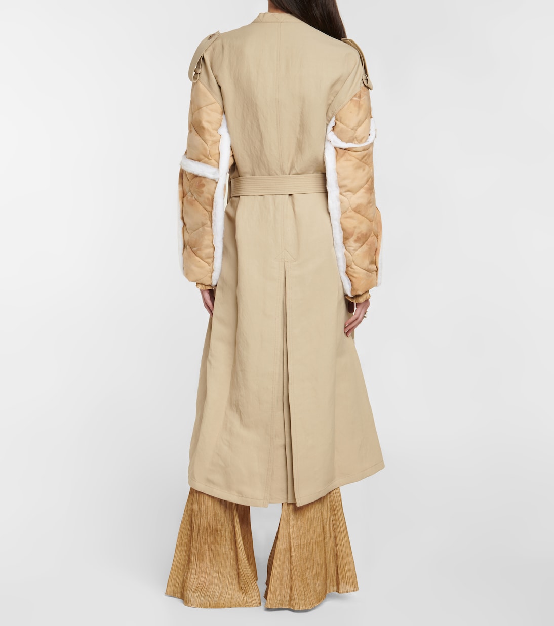 Trench coat with quilted sleeves | Acne Studios