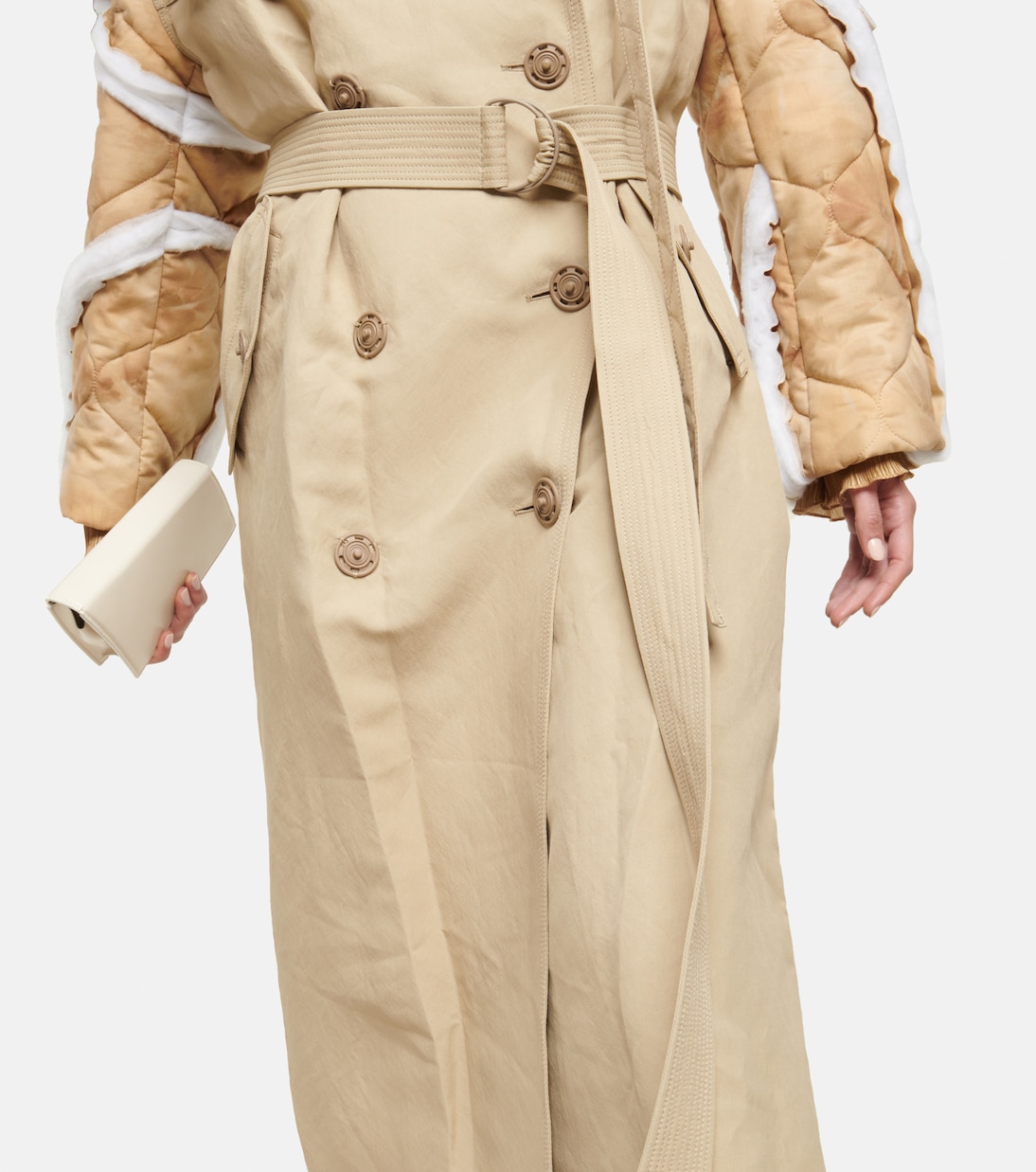 Trench coat with quilted sleeves | Acne Studios