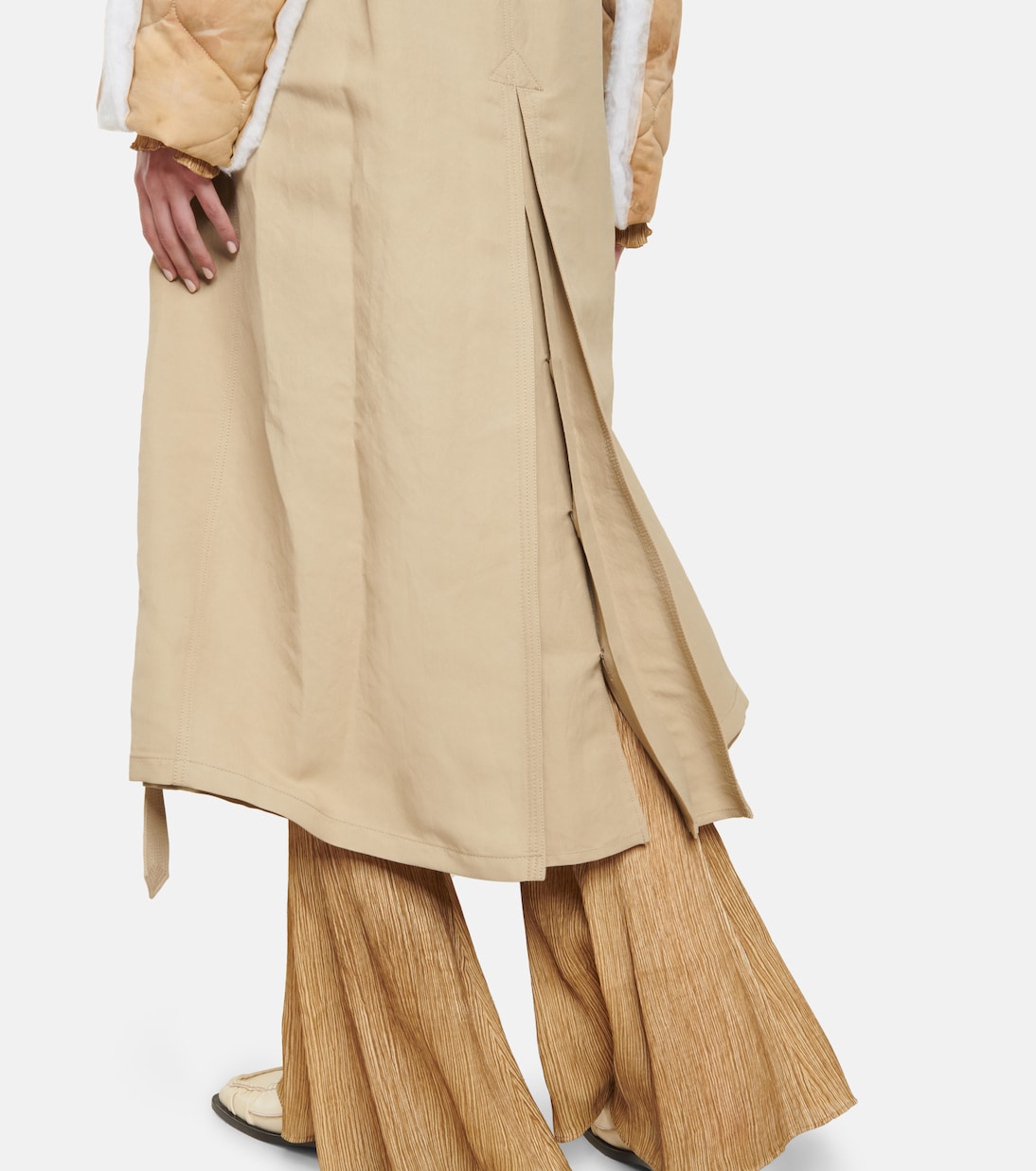 Trench coat with quilted sleeves | Acne Studios