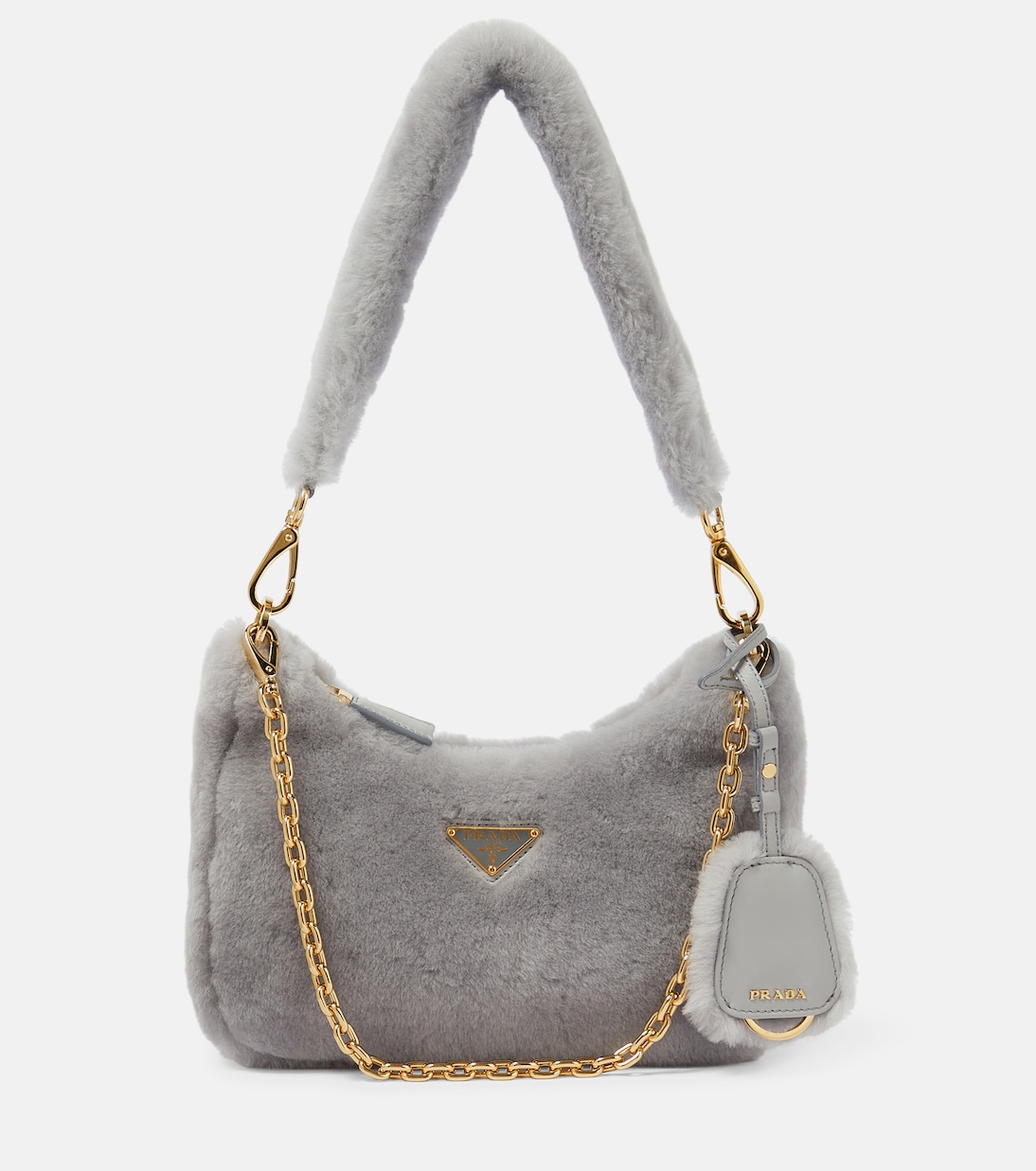 Schultertasche Re-Edition 2005 aus Shearling | Prada