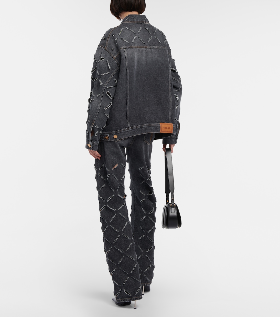 Distressed denim jacket | Versace