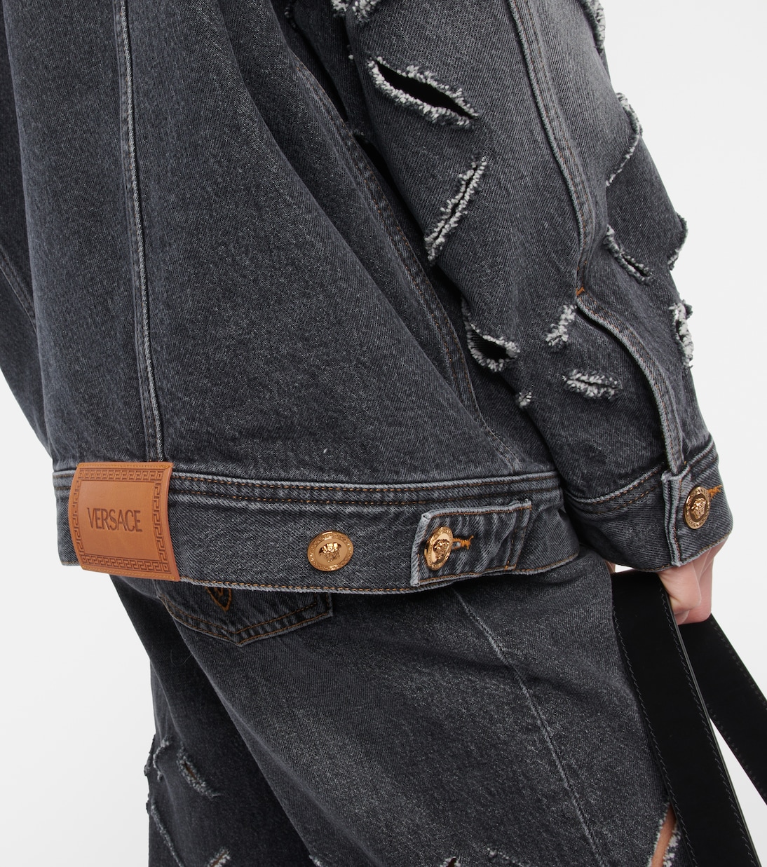 Distressed denim jacket | Versace