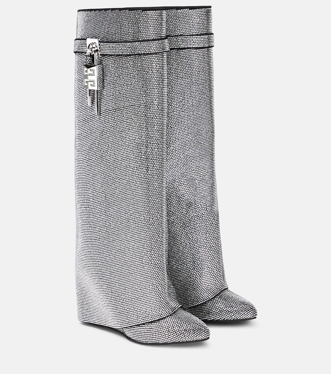 Shark Lock Strass knee-high boots | Givenchy