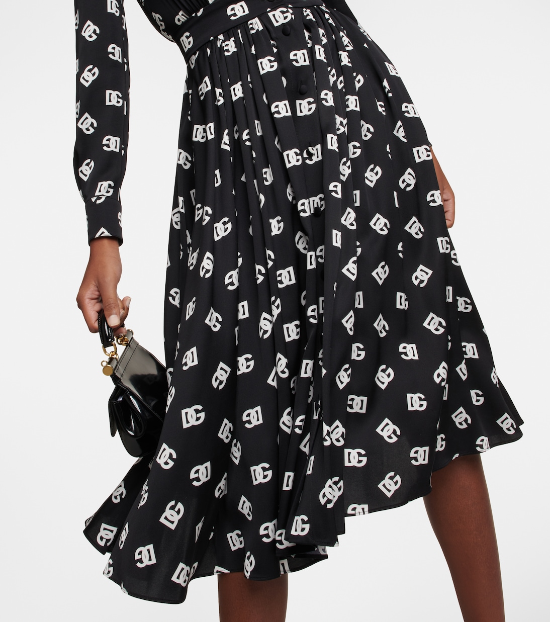 Midikleid aus einem Seidengemisch | Dolce&Gabbana
