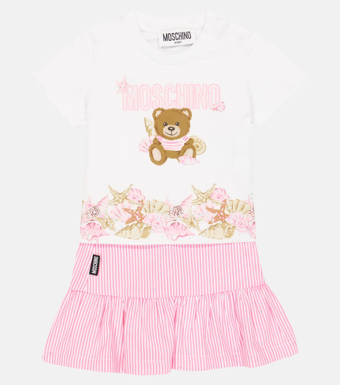 Baby cotton-blend T-shirt and skirt set | Moschino Kids