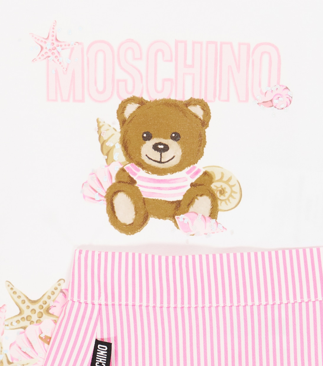 Baby cotton-blend T-shirt and skirt set | Moschino Kids