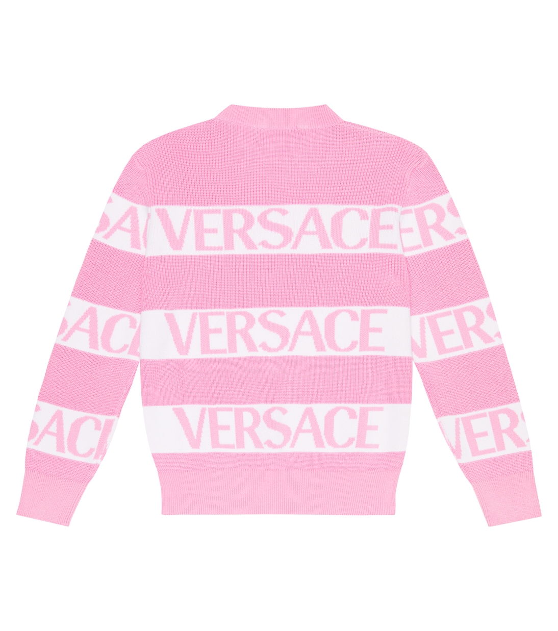 Pull en jacquard de coton à logo | Versace Kids