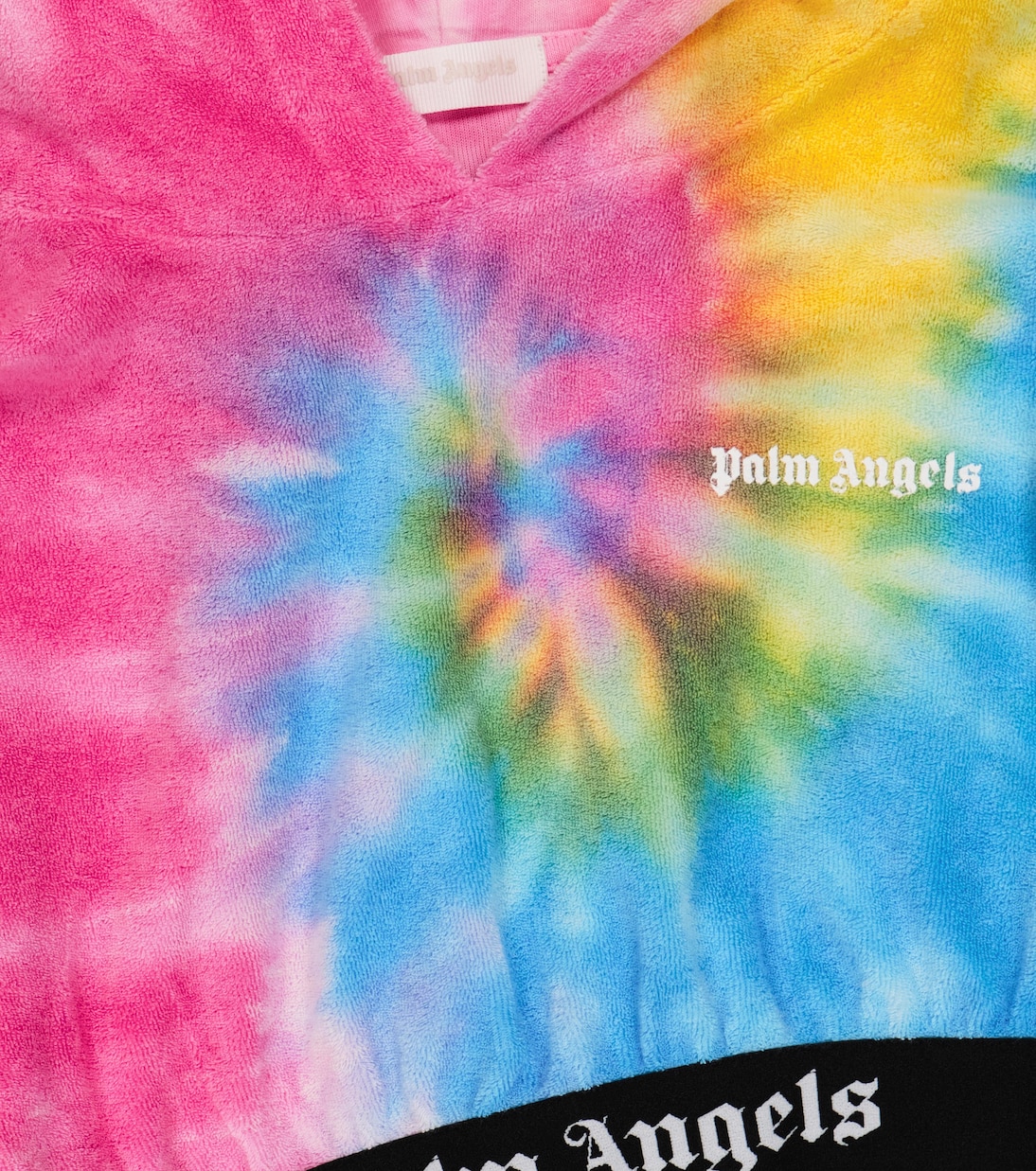 Sudadera cropped de algodón tie-dye | Palm Angels Kids