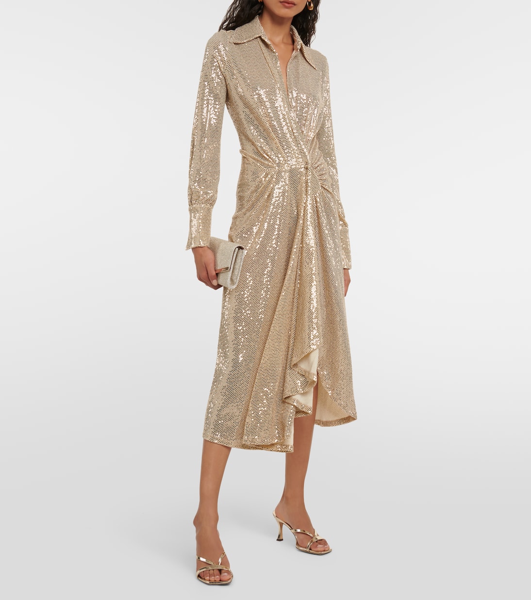 Joelle sequined gathered midi dress | Dodo Bar Or