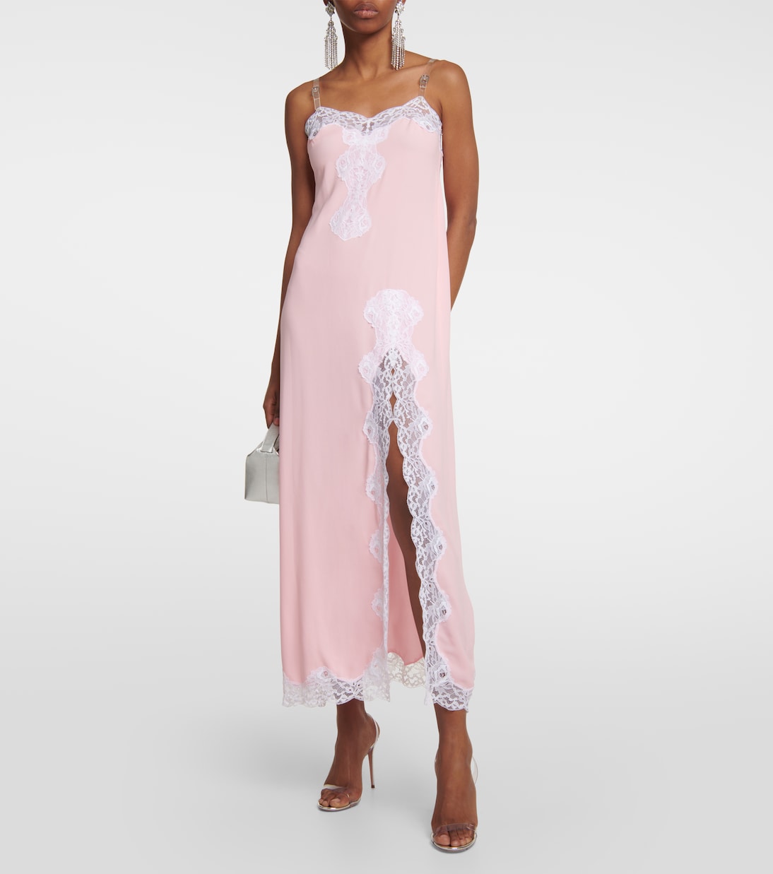 Lace-trimmed maxi slip dress | Christopher Kane