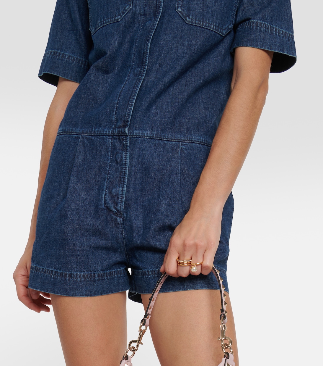 Combi-short en jean à ornements | Valentino
