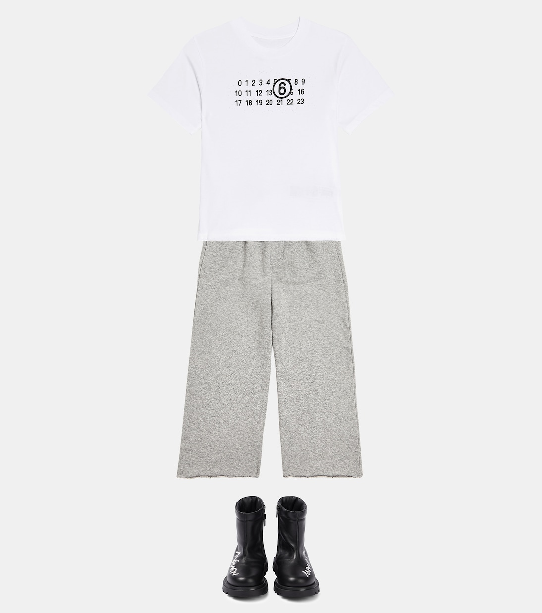 Logo leather boots | MM6 Maison Margiela Kids